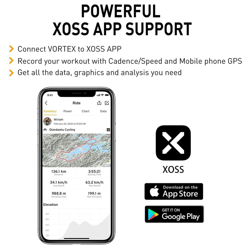 XOSS "Vortex" Bike Cadence and Speed Sensor Wireless IPX7 Waterproof ANT+/Bluetooth 4.0